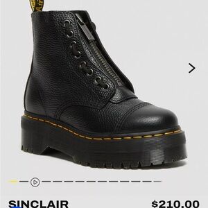 Dr. Martens Black Leather Combat Boots